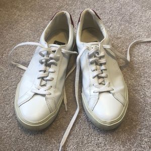 Veja leather sneaker, white pink SZ 7